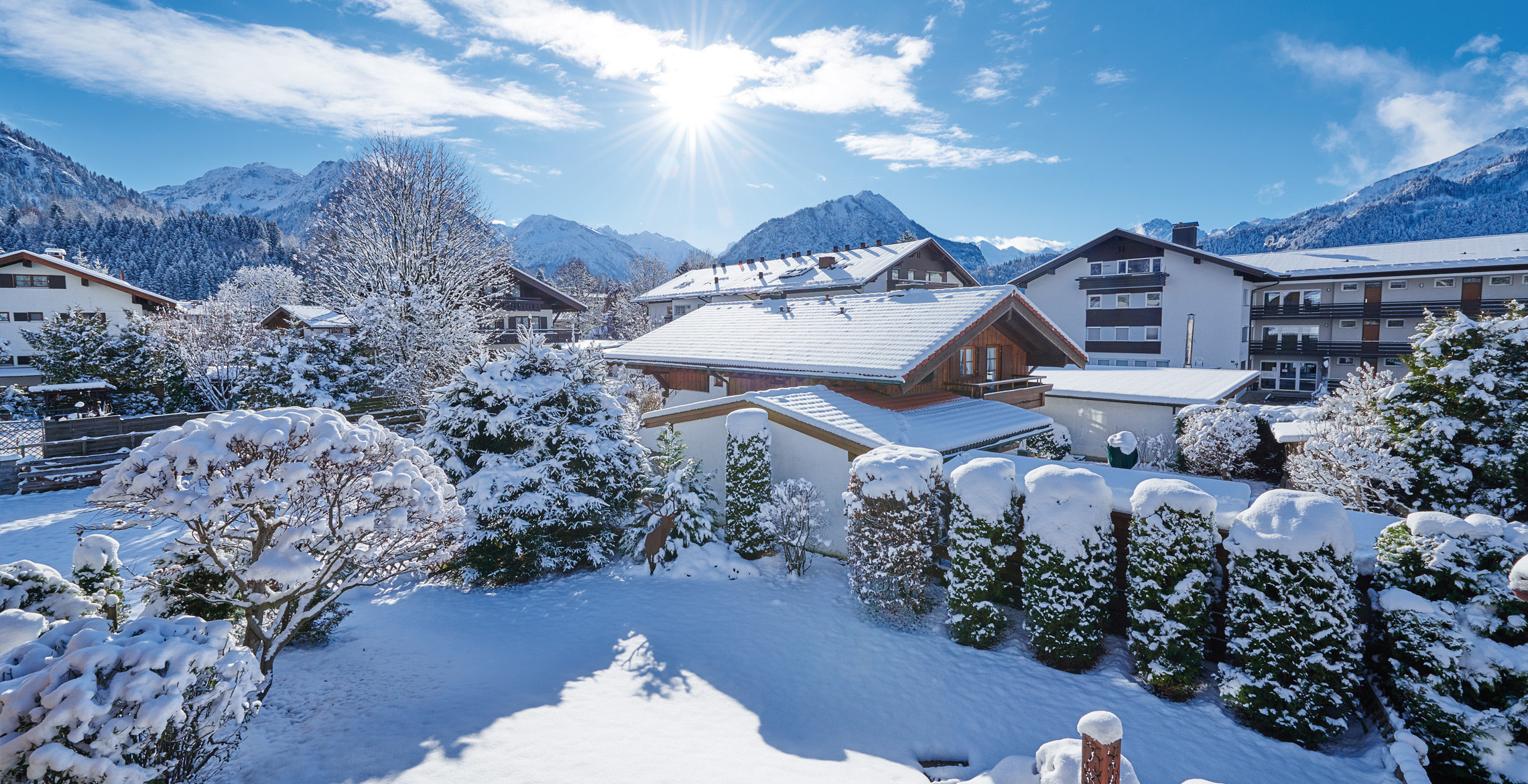 Alpenland Ausblick nach Süden