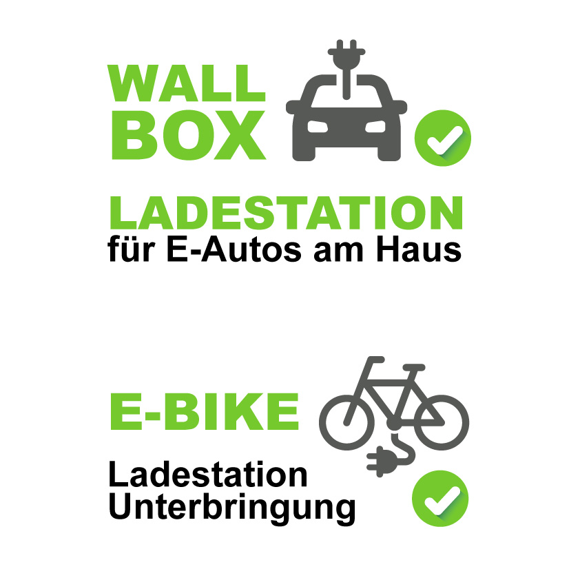 E-Bike Ladestation und Unterbringung im Haus